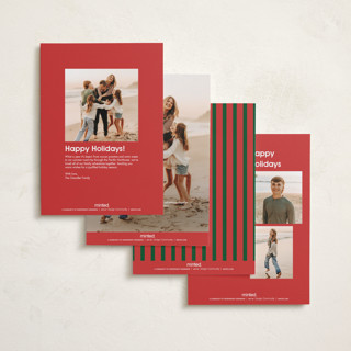 This is a holly petite holiday cards with standard by Morgan Kendall called layered frame printing on signature in petite
