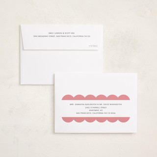 This is a holly petite holiday cards with standard by Morgan Kendall called layered frame printing on signature in petite