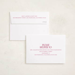 This is a gumdrop petite holiday cards with standard by Ekko Studio called cheerful stack printing on recycled smooth signature in petite