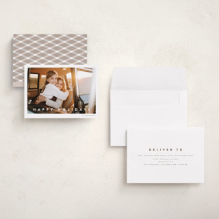 This is a snow petite holiday cards with standard by chocomocacino called madjarica printing on recycled smooth signature in petite