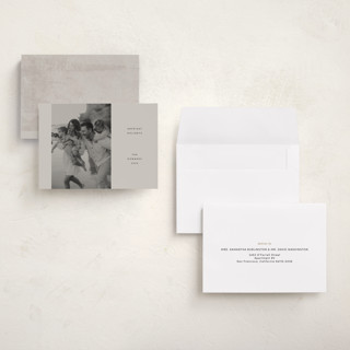 This is a ecru petite holiday cards with standard by Dana Duricekova called airy printing on recycled smooth signature in petite