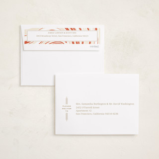 This is a peppermint petite holiday cards with standard by Oscar and Emma - Karly Depew called peppermint flavor printing on recycled smooth signature in petite