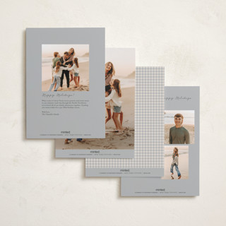 This is a ash petite holiday cards with standard by Emily Betts called gingham vintage printing on signature in petite