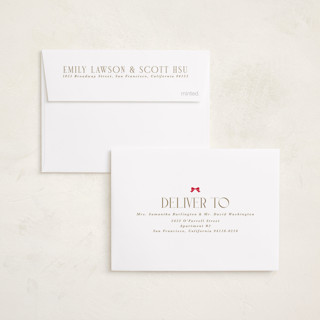 This is a sugar petite holiday cards with standard by Olivia Raufman called tipografia printing on signature in petite