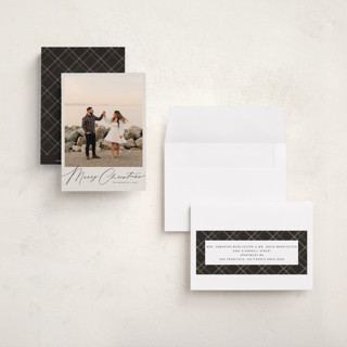 This is a eggnog petite holiday cards with standard by Melanie Severin called simply charming printing on signature in petite