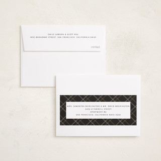 This is a eggnog petite holiday cards with standard by Melanie Severin called simply charming printing on signature in petite