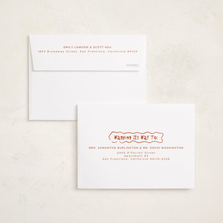 This is a holly petite holiday cards with standard by Vera Lim called wiggly lines printing on recycled smooth signature in petite