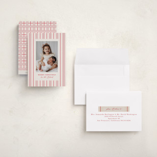 This is a berry petite holiday cards with standard by Kanika Mathur called classic weave printing on recycled smooth signature in petite