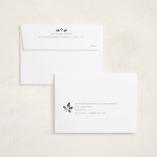 This is a eggnog petite holiday cards with standard by Diana Pinnell called winter garland printing on recycled smooth signature in petite