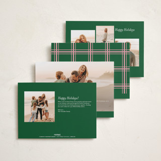 This is a evergreen petite holiday cards with standard by Catherine Culvenor called sporty merry printing on recycled smooth signature in petite