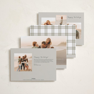 This is a snow petite holiday cards with standard by Angela Garrick called blessed five printing on recycled smooth signature in petite