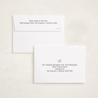 This is a frost petite holiday cards with standard by Pati Cascino called jovie printing on signature in petite