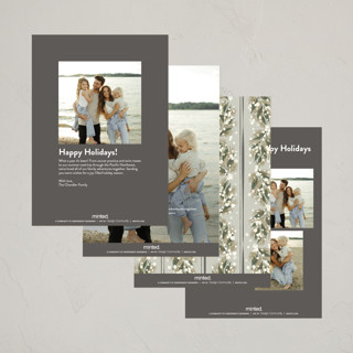 This is a wool petite holiday cards with standard by Jackie Crawford called classic formal holiday printing on recycled smooth signature in petite