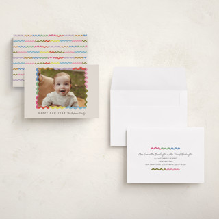This is a jubilee petite holiday cards with standard by Kercia Jane called colorful beginnings printing on signature in petite