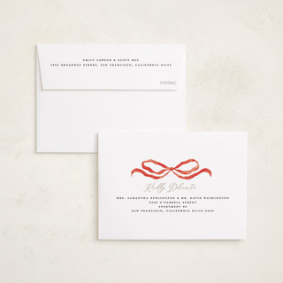 This is a wreath petite holiday cards with standard by Pixel and Hank called disney's mickey bough border printing on signature in petite