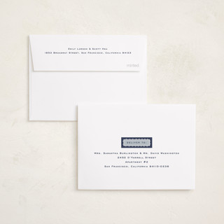 This is a juniper petite holiday cards with standard by Amy Kross called primary printing on recycled smooth signature in petite