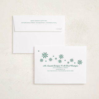 This is a pine petite holiday cards with standard by Erika Firm called mini cabana stripes printing on signature in petite