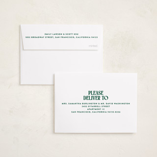 This is a mistletoe petite holiday cards with standard by Ekko Studio called bold & bright printing on signature in petite