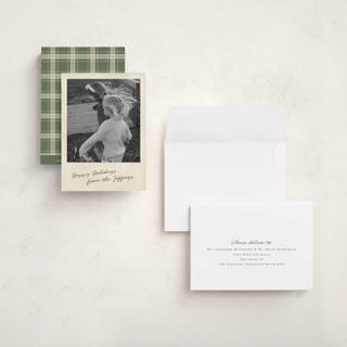 This is a cookie dough petite holiday cards with standard by Adelyn T. called grandma's photo printing on recycled smooth signature in petite