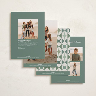 This is a forest petite holiday cards with standard by Jackie Crawford called durham printing on recycled smooth signature in petite