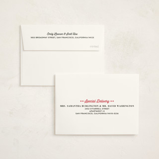 This is a candy apple petite holiday cards with standard by Amy Payne called you made the list printing on signature in petite