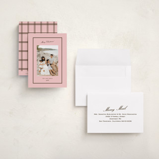 This is a candy petite holiday cards with standard by Megan Davis called basque printing on recycled smooth signature in petite