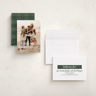 This is a snowball petite holiday cards with standard by Erin L. Wilson called wonderfully crazy printing on recycled smooth signature in petite