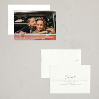 This is a bells petite holiday cards with standard by Cass Loh called subtle grace printing on recycled smooth signature in petite