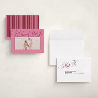 This is a gumdrop petite holiday cards with standard by Megan Davis called praline printing on recycled smooth signature in petite