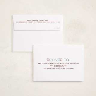 This is a cream petite holiday cards with standard by Annie Holmquist called big joy printing on recycled smooth signature in petite