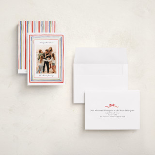 This is a gumdrop petite holiday cards with standard by Alethea and Ruth called painted frame lines printing on recycled smooth signature in petite