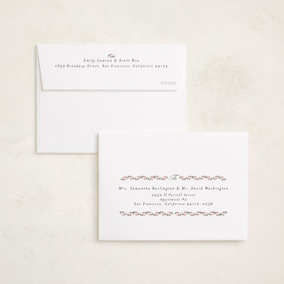 This is a holly berry petite holiday cards with standard by Susan Moyal called delicate frame printing on signature in petite