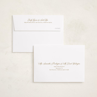 This is a candlelight petite holiday cards with standard by Carolyn MacLaren called formal five printing on signature in petite