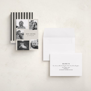 This is a fog petite holiday cards with standard by Brianne Larsen called modern collage printing on recycled smooth signature in petite