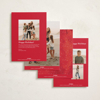 This is a berry petite holiday cards with standard by Anastasia Makarova called so merrier together printing on recycled smooth signature in petite