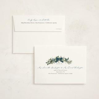 This is a winter berry petite holiday cards with standard by Susan Moyal called festive holiday printing on signature in petite