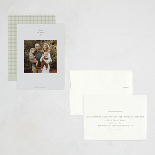 This is a fog petite holiday cards with standard by Baumbirdy called traditional peace printing on recycled smooth signature in petite