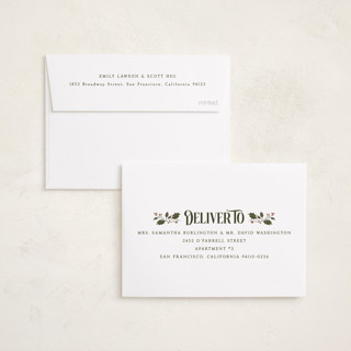 This is a snow petite holiday cards with standard by Robert and Stella called darcy printing on recycled smooth signature in petite