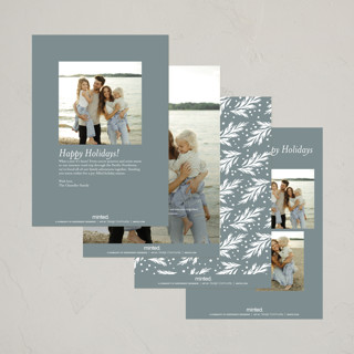 This is a slate petite holiday cards with standard by Alethea and Ruth called many times many ways printing on recycled smooth signature in petite