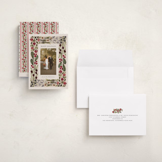 This is a putty petite holiday cards with standard by Meagan Christensen called abundance printing on signature in petite