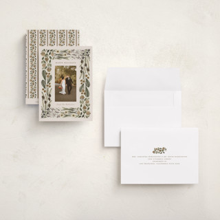 This is a sage petite holiday cards with standard by Meagan Christensen called abundance printing on recycled smooth signature in petite