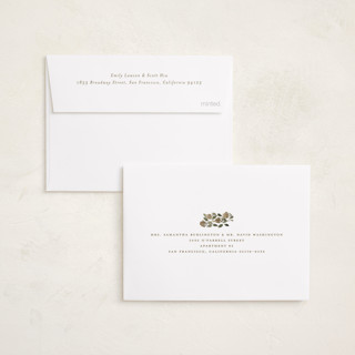 This is a sage petite holiday cards with standard by Meagan Christensen called abundance printing on recycled smooth signature in petite