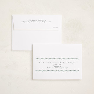 This is a winter berry petite holiday cards with standard by Susan Moyal called vintage vine printing on recycled smooth signature in petite