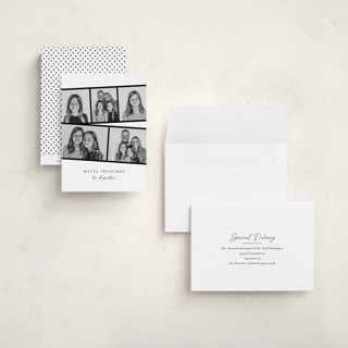 This is a snowflake petite holiday cards with standard by Jessica Williams called fancy film printing on signature in petite