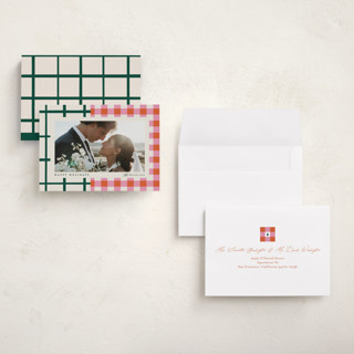 This is a gumdrop petite holiday cards with standard by Carrie ONeal called grandmas dishes printing on recycled smooth signature in petite