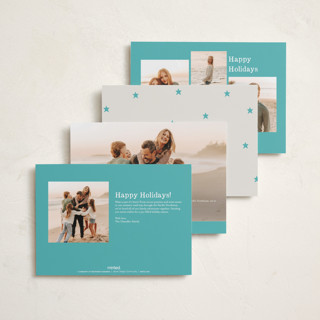 This is a frost petite holiday cards with standard by Kercia Jane called tiny star confetti printing on recycled smooth signature in petite