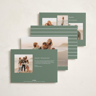 This is a pine petite holiday cards with standard by Chris Griffith called holiday feels printing on recycled smooth signature in petite