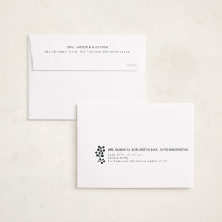 This is a snow petite holiday cards with standard by Deynaaz Daraei called allium printing on recycled smooth signature in petite