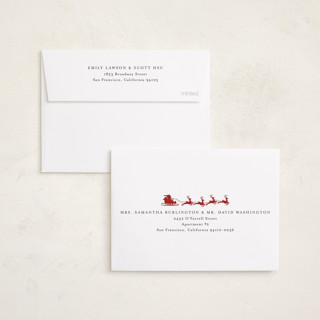 This is a rudolph petite holiday cards with standard by Heather Schertzer called new stop printing on recycled smooth signature in petite