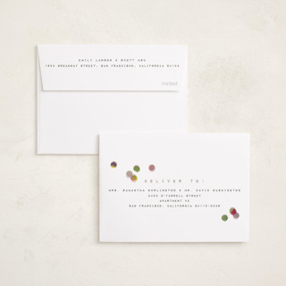 This is a cream petite holiday cards with standard by Anastasia Makarova called our new era printing on recycled smooth signature in petite